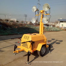 Trailer Type 7m outdoor Telescopic mobile lighting tower machinery  FZMT-400B